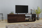 Dumdum Solid Sheesham Wood TV Unit (Walnut Finish)